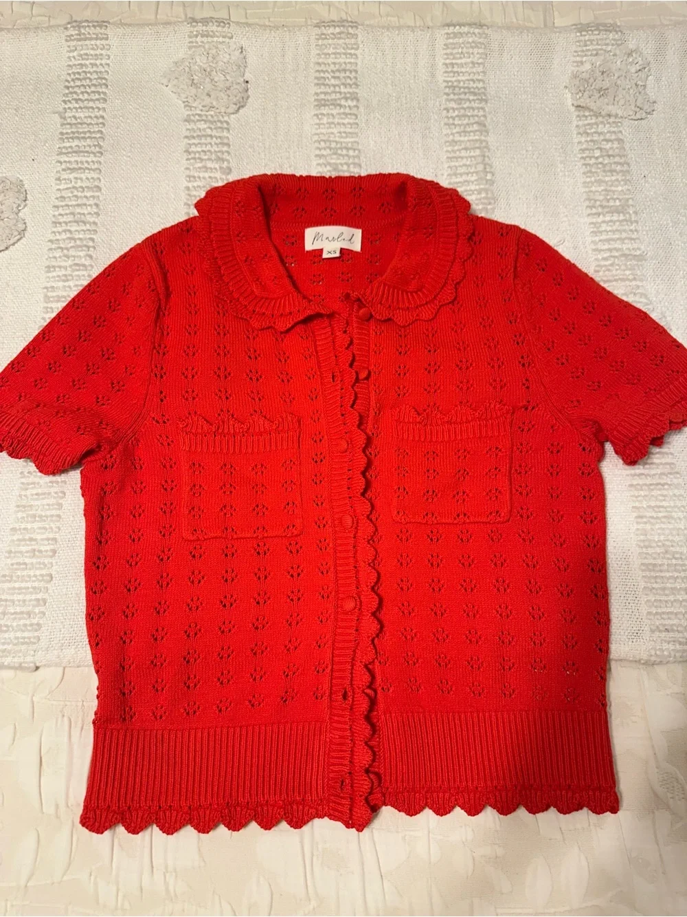 True red short sleeve button up
